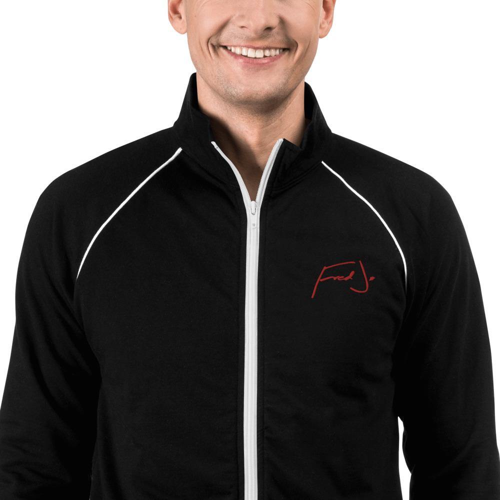 Fred Jo Piped Fleece Jacket Red - Fred jo Clothing