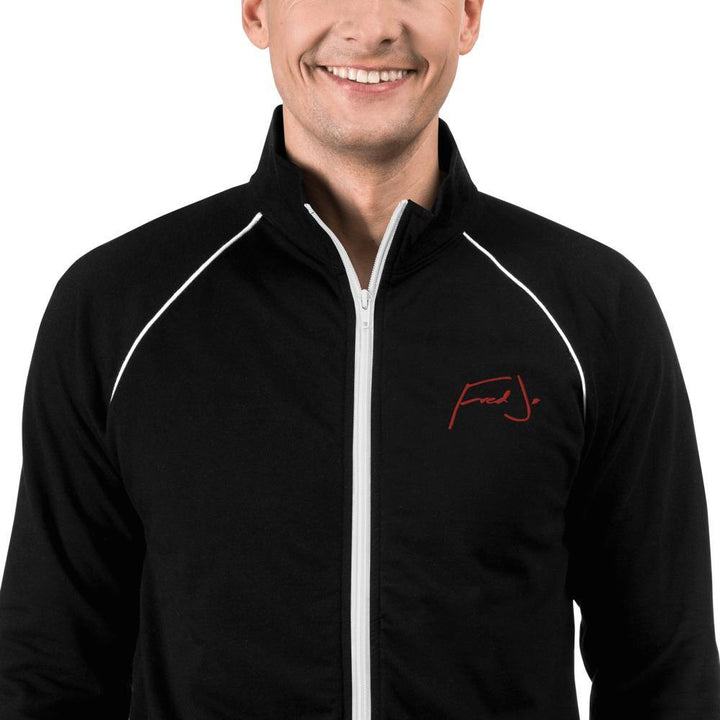 Fred Jo Piped Fleece Jacket Red - Fred jo Clothing