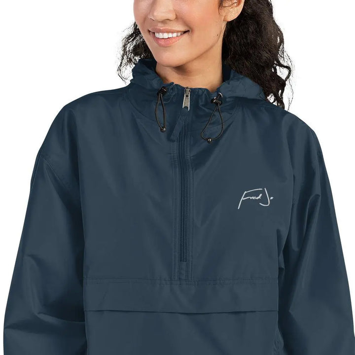 Fred Jo Embroidered Champion Packable Jacket - Fred jo Clothing