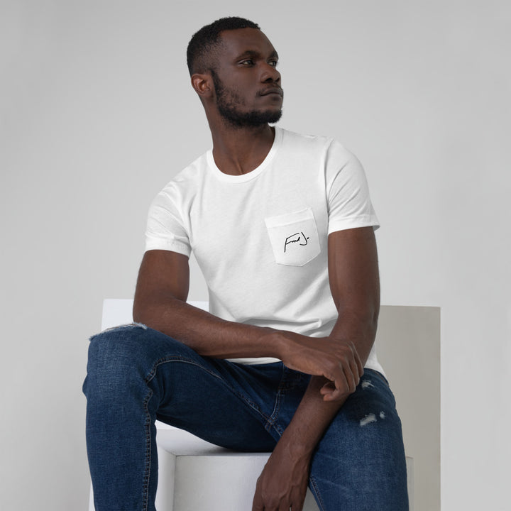 Fred Jo White Unisex Pocket T-Shirt - Fred jo Clothing