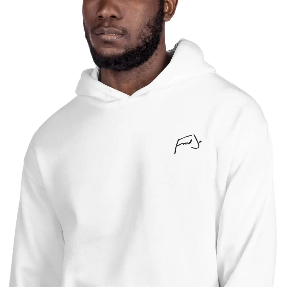Fred Jo White Unisex Hoodie - Fred jo Clothing