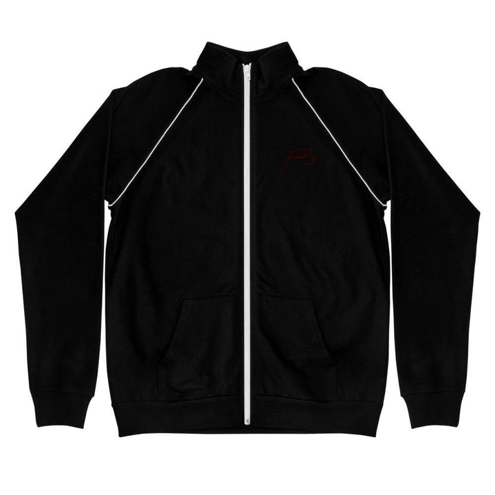 Fred Jo Piped Fleece Jacket Maroon - Fred jo Clothing