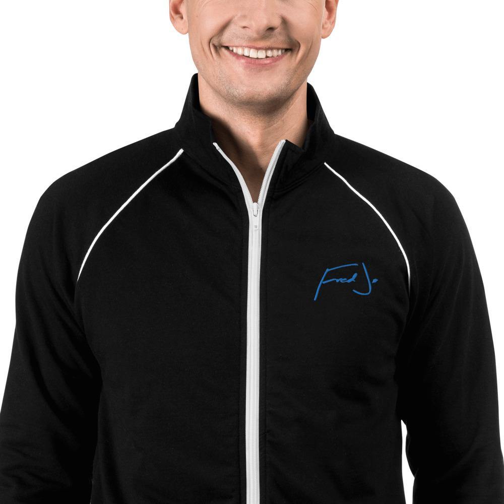Fred jo Piped Fleece Jacket Blue - Fred jo Clothing