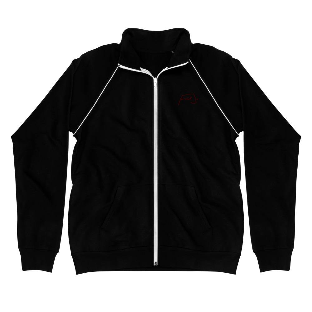Fred Jo Piped Fleece Jacket Maroon - Fred jo Clothing