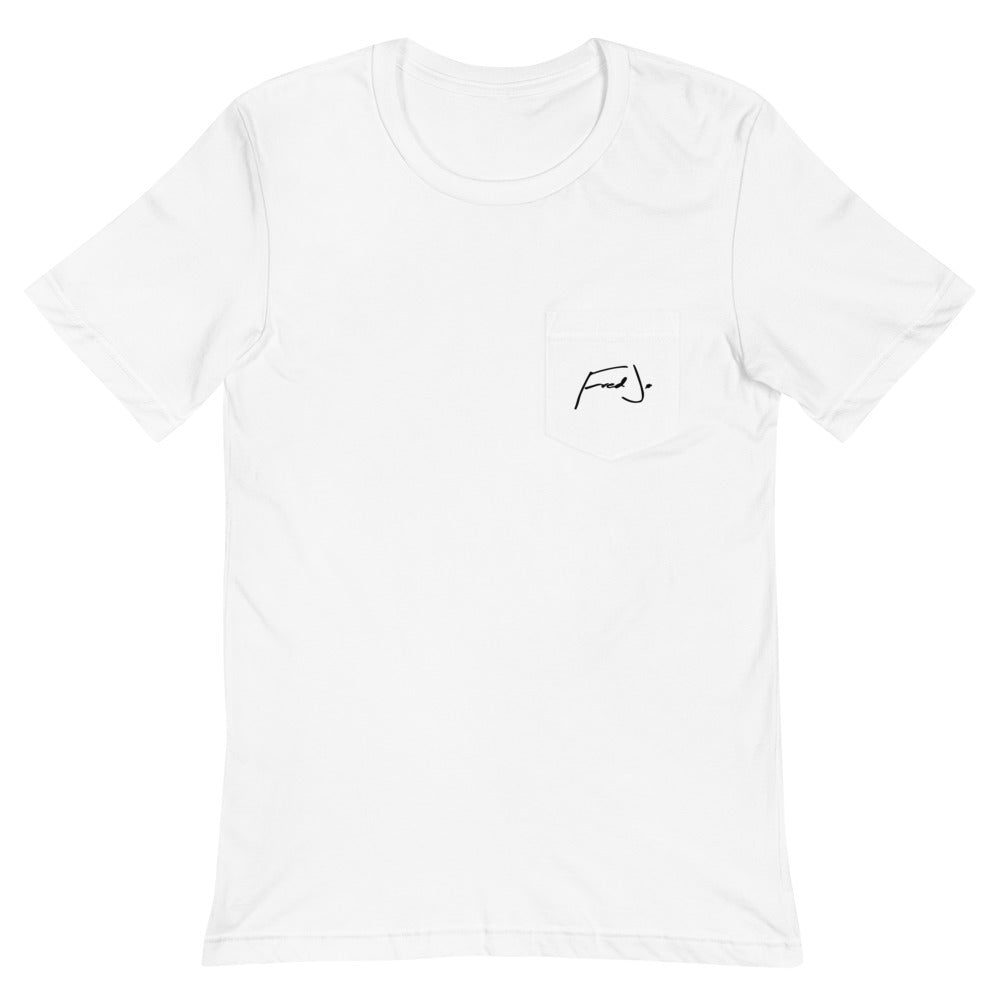 Fred Jo White Unisex Pocket T-Shirt - Fred jo Clothing