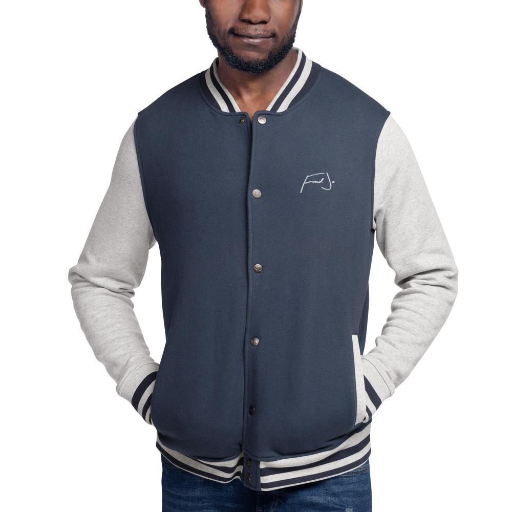 Fred Jo Embroidered Champion Bomber Jacket - Fred jo Clothing