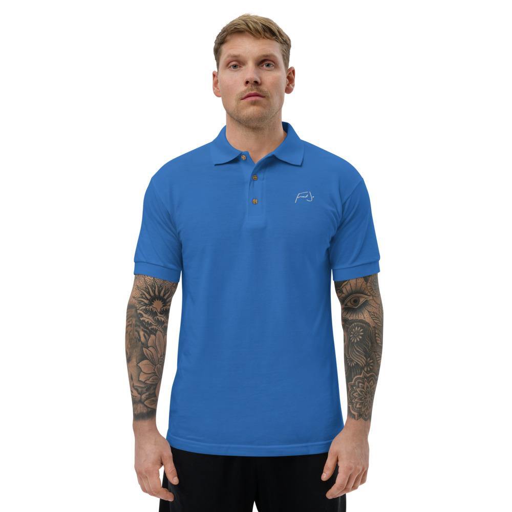 Fred Jo Black Embroidered Polo Shirt - Fred jo Clothing