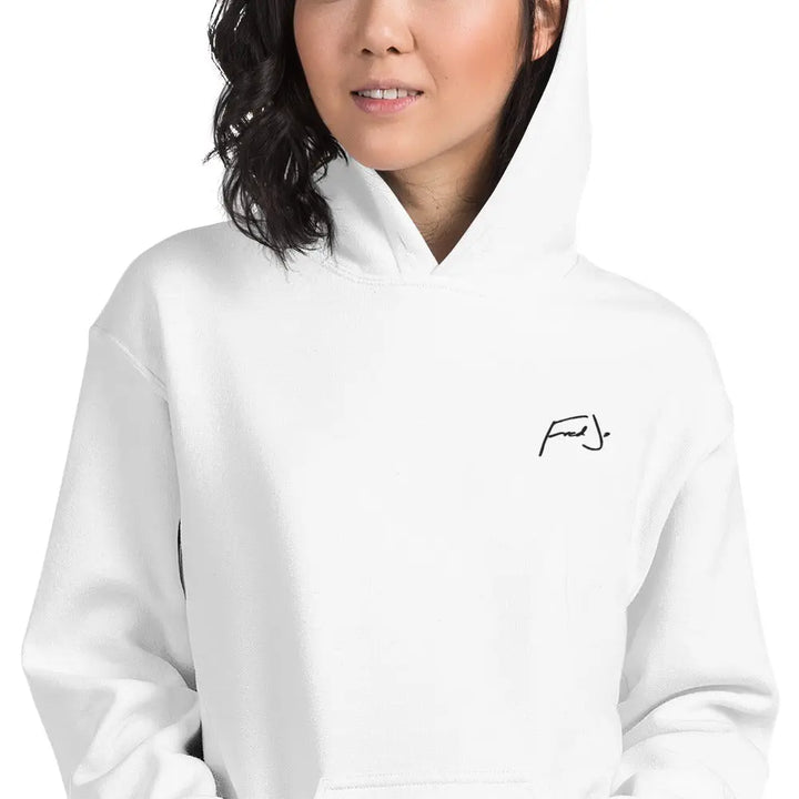Fred Jo White Unisex Hoodie - Fred jo Clothing