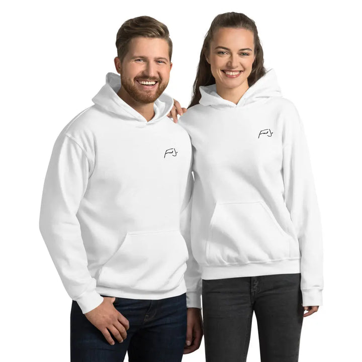 Fred Jo White Unisex Hoodie - Fred jo Clothing