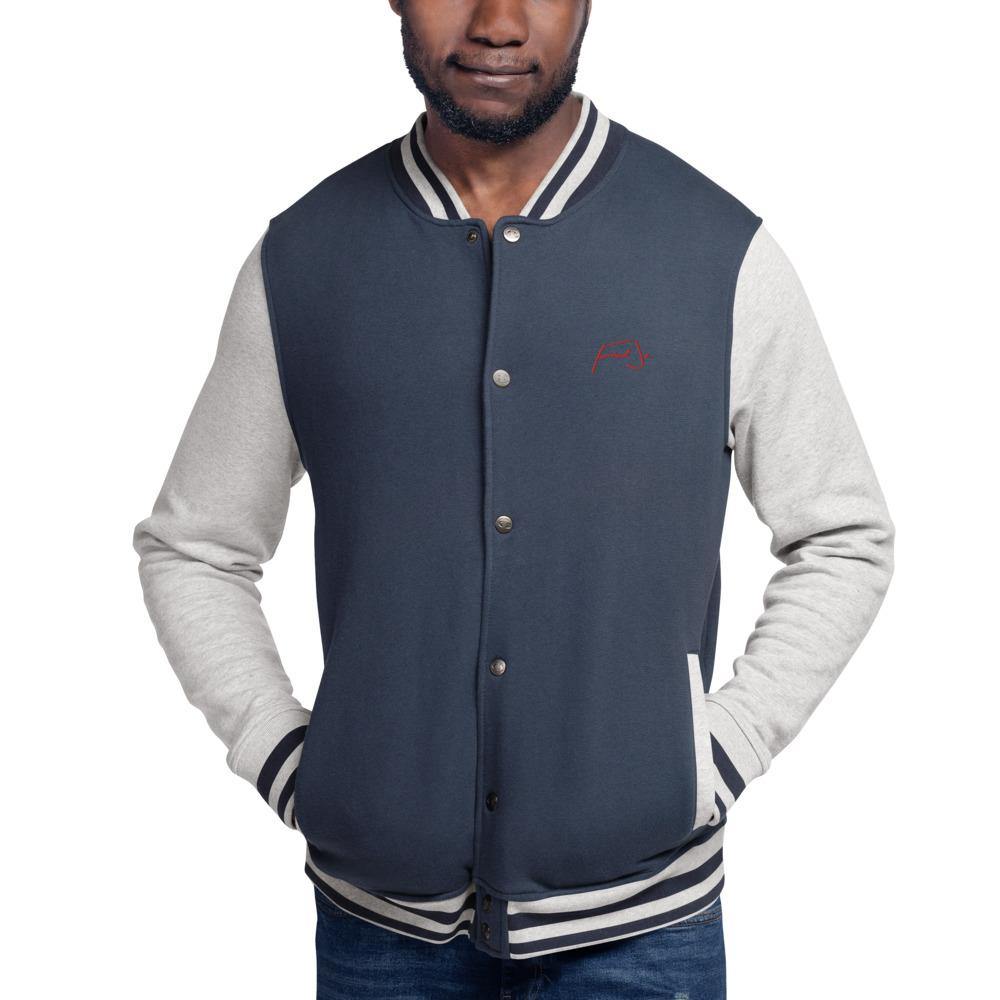 Fred Jo Embroidered Champion Bomber Jacket - Fred jo Clothing