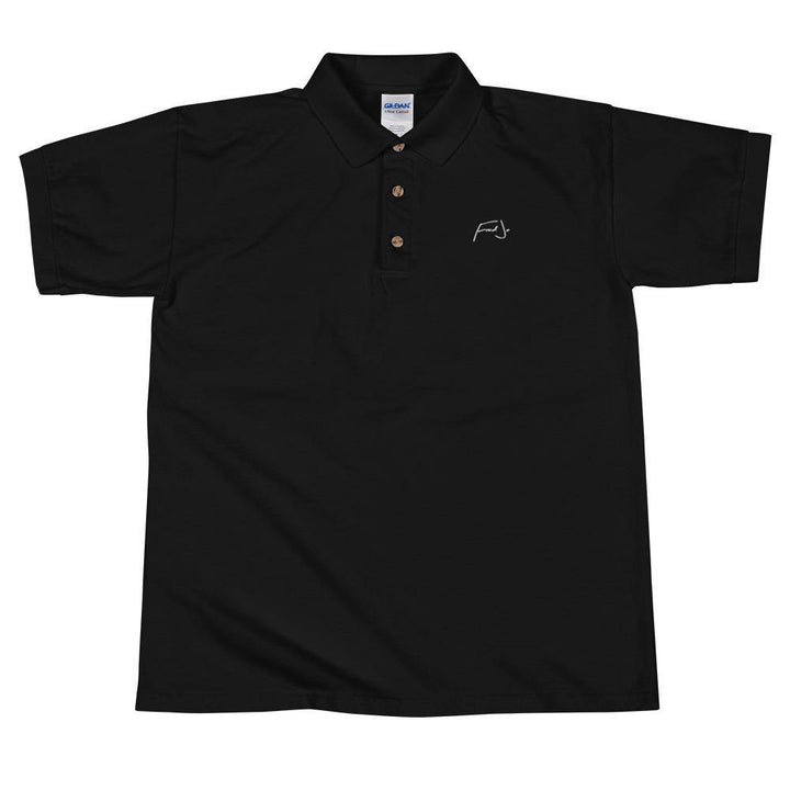 Fred Jo Black Embroidered Polo Shirt - Fred jo Clothing