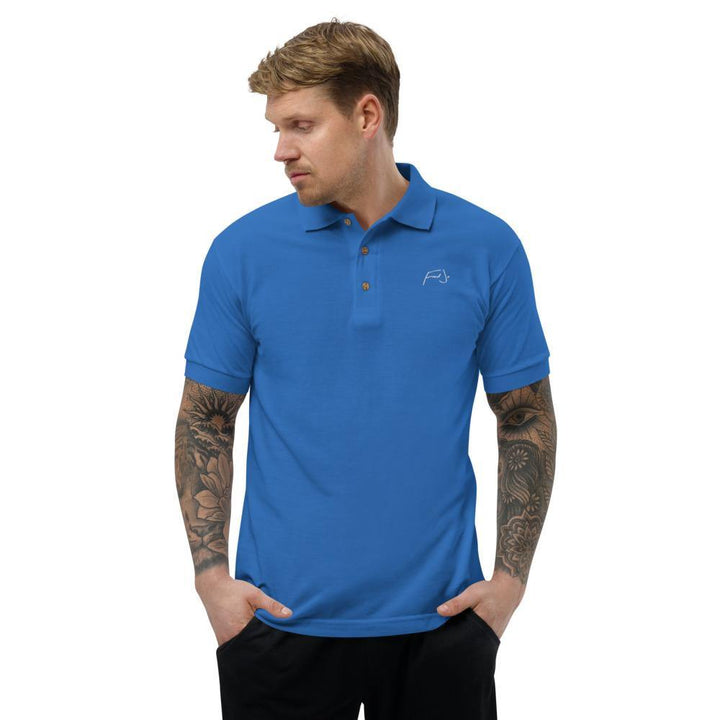 Fred Jo Black Embroidered Polo Shirt - Fred jo Clothing