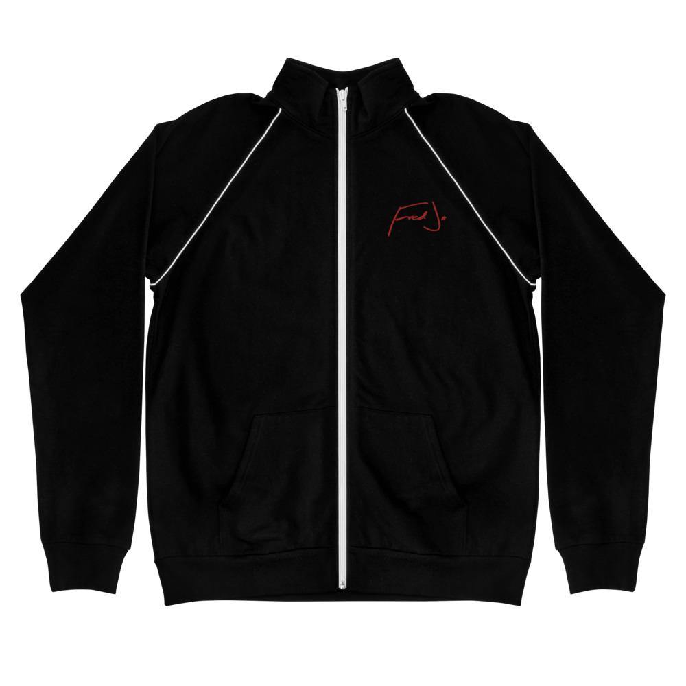 Fred Jo Piped Fleece Jacket Red - Fred jo Clothing