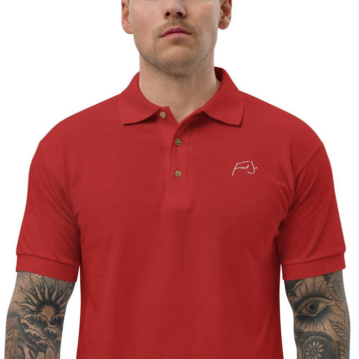 Fred Jo Black Embroidered Polo Shirt - Fred jo Clothing