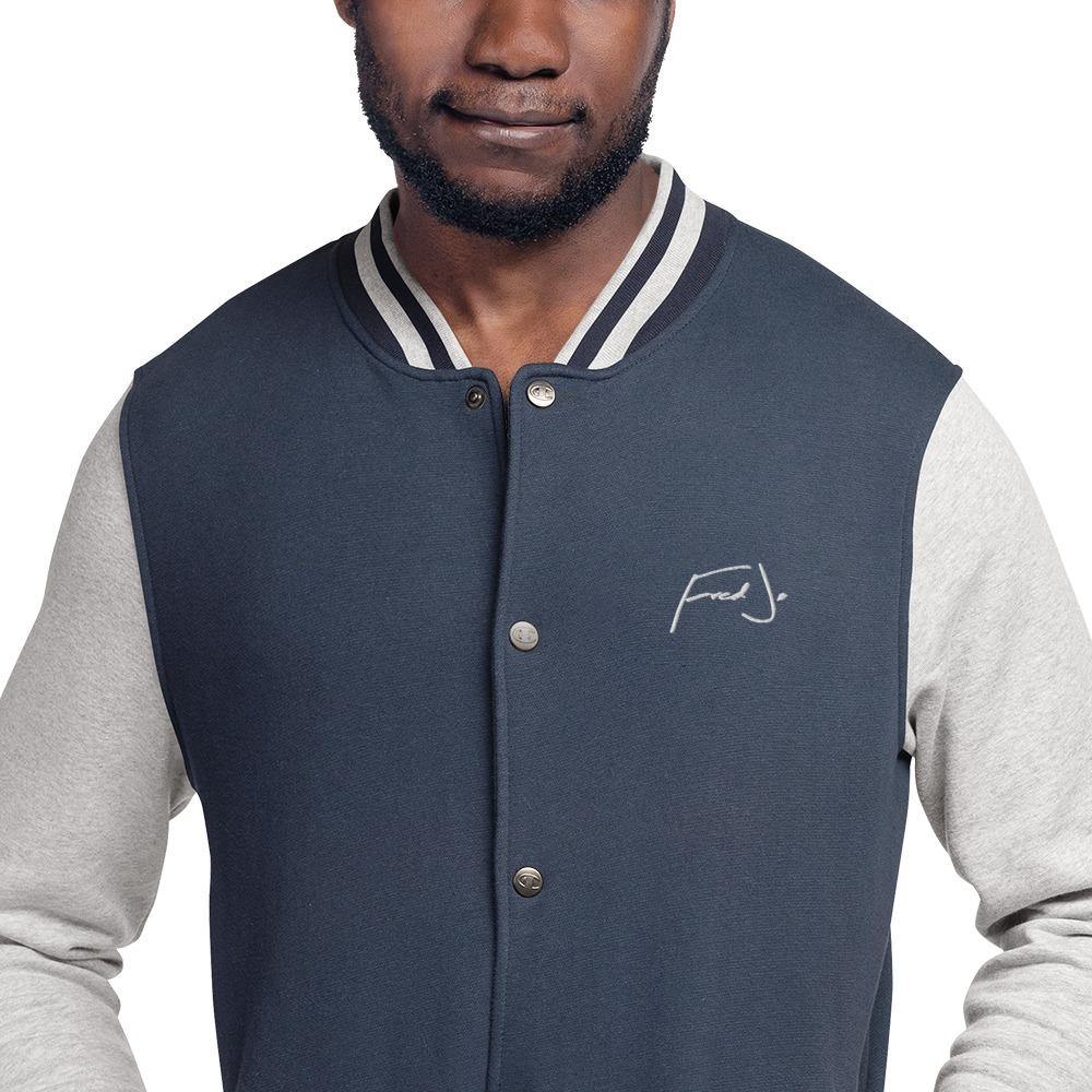 Fred Jo Embroidered Champion Bomber Jacket - Fred jo Clothing