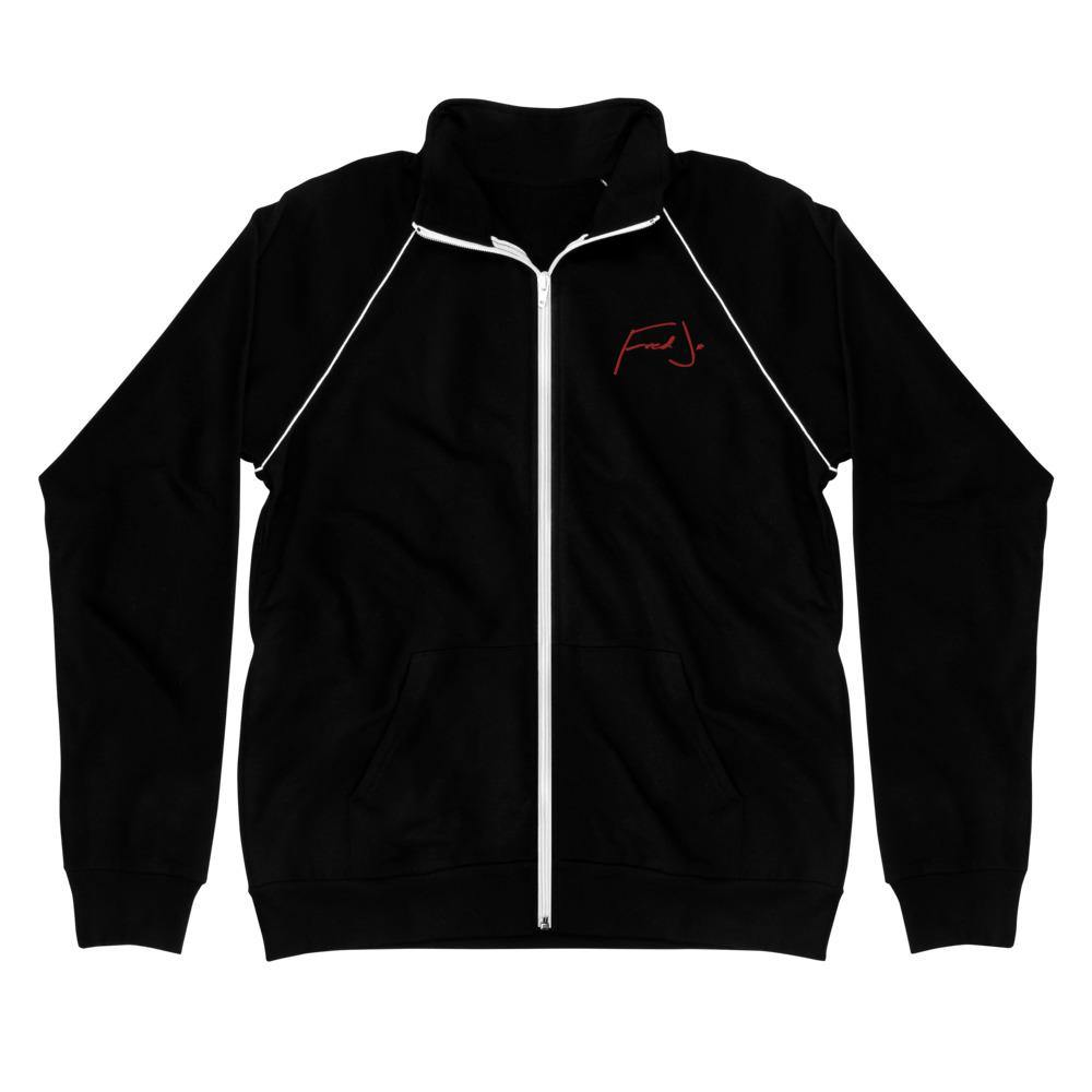 Fred Jo Piped Fleece Jacket Red - Fred jo Clothing