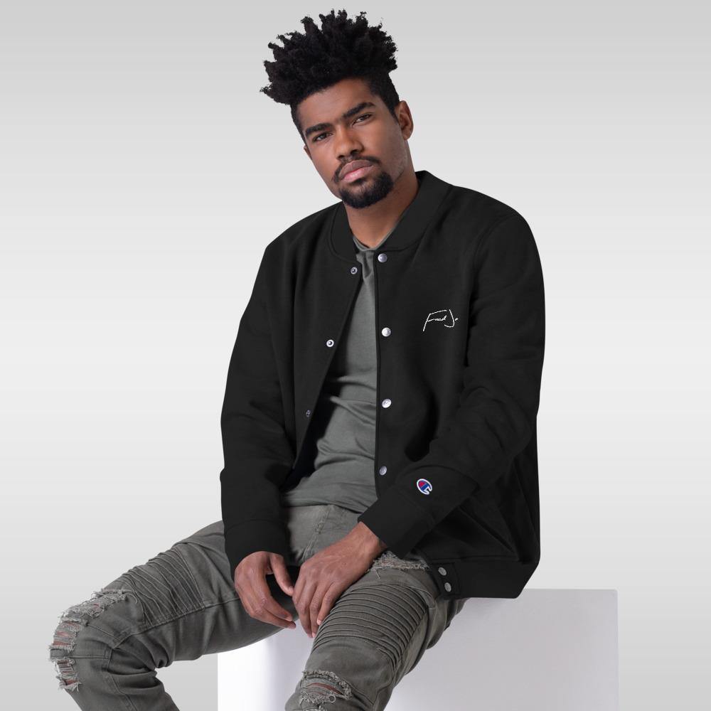 Fred Jo Embroidered Champion Bomber Jacket - Fred jo Clothing