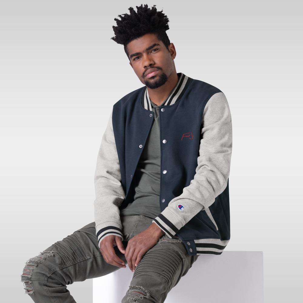 Fred Jo Embroidered Champion Bomber Jacket - Fred jo Clothing