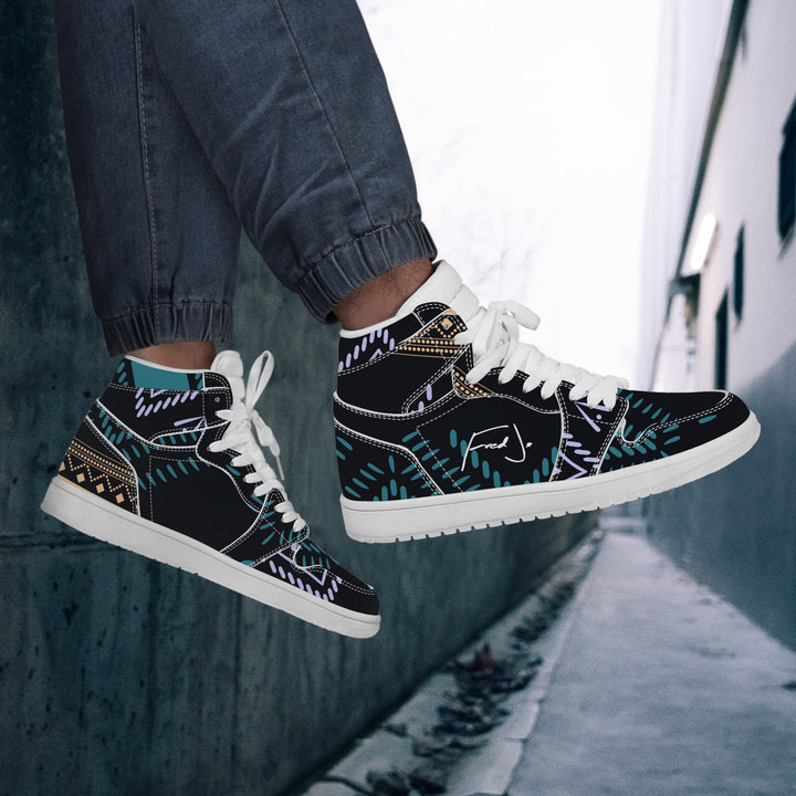 Tribal Ethnic High Leather Sneaker