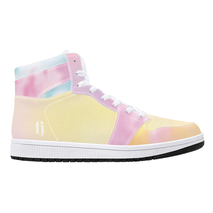 Fred Jo Watercolor High-Top Leather Sneakers - Fred jo Clothing