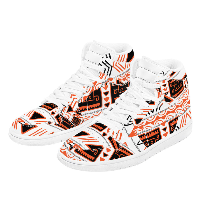 Fred Jo African Machine High Top Leather Sneaker