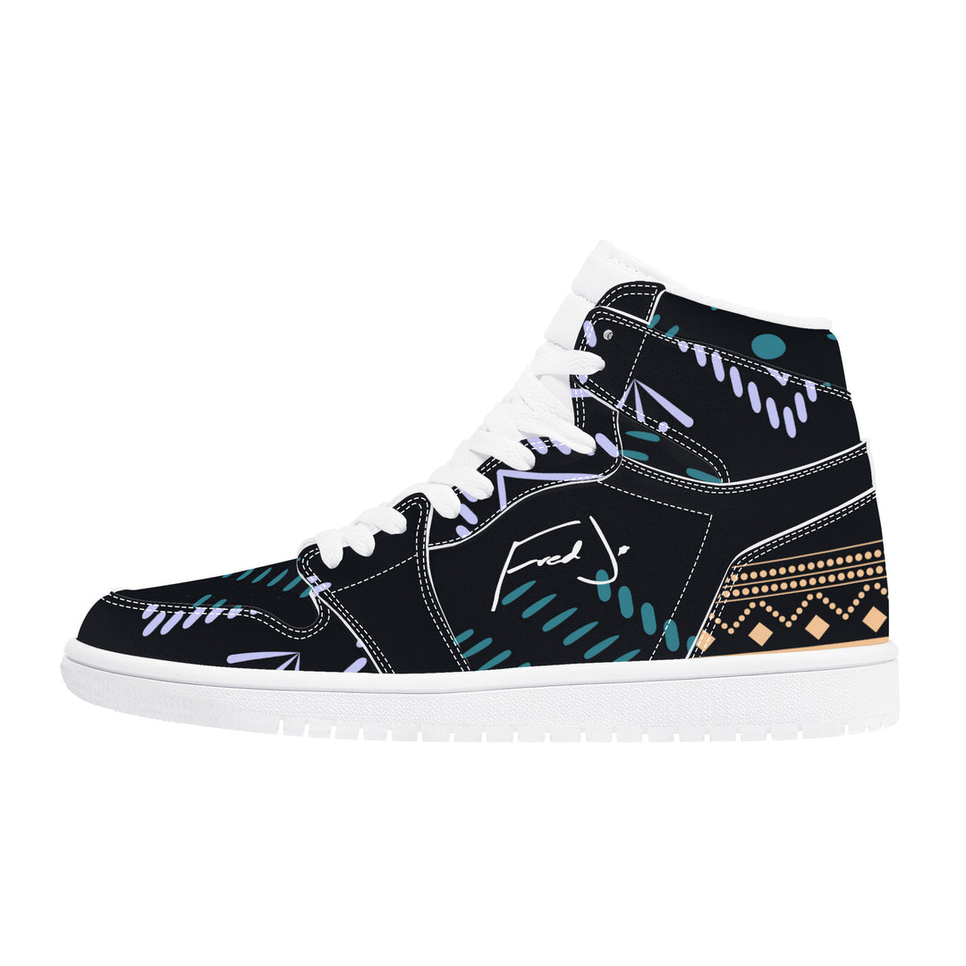 Tribal Ethnic High Leather Sneaker