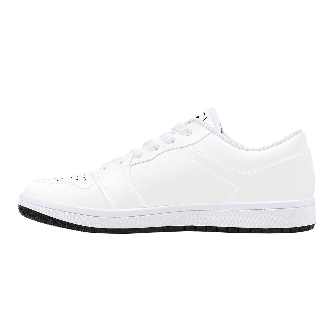 Fred Jo All White Low-Top Leather Sneakers - Fred jo Clothing