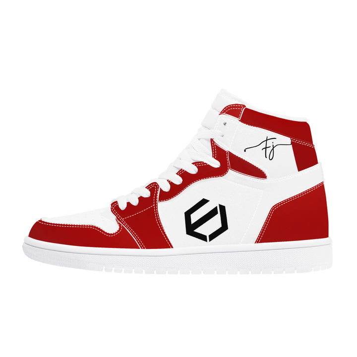 Fred Jo Red High Leather Sneakers