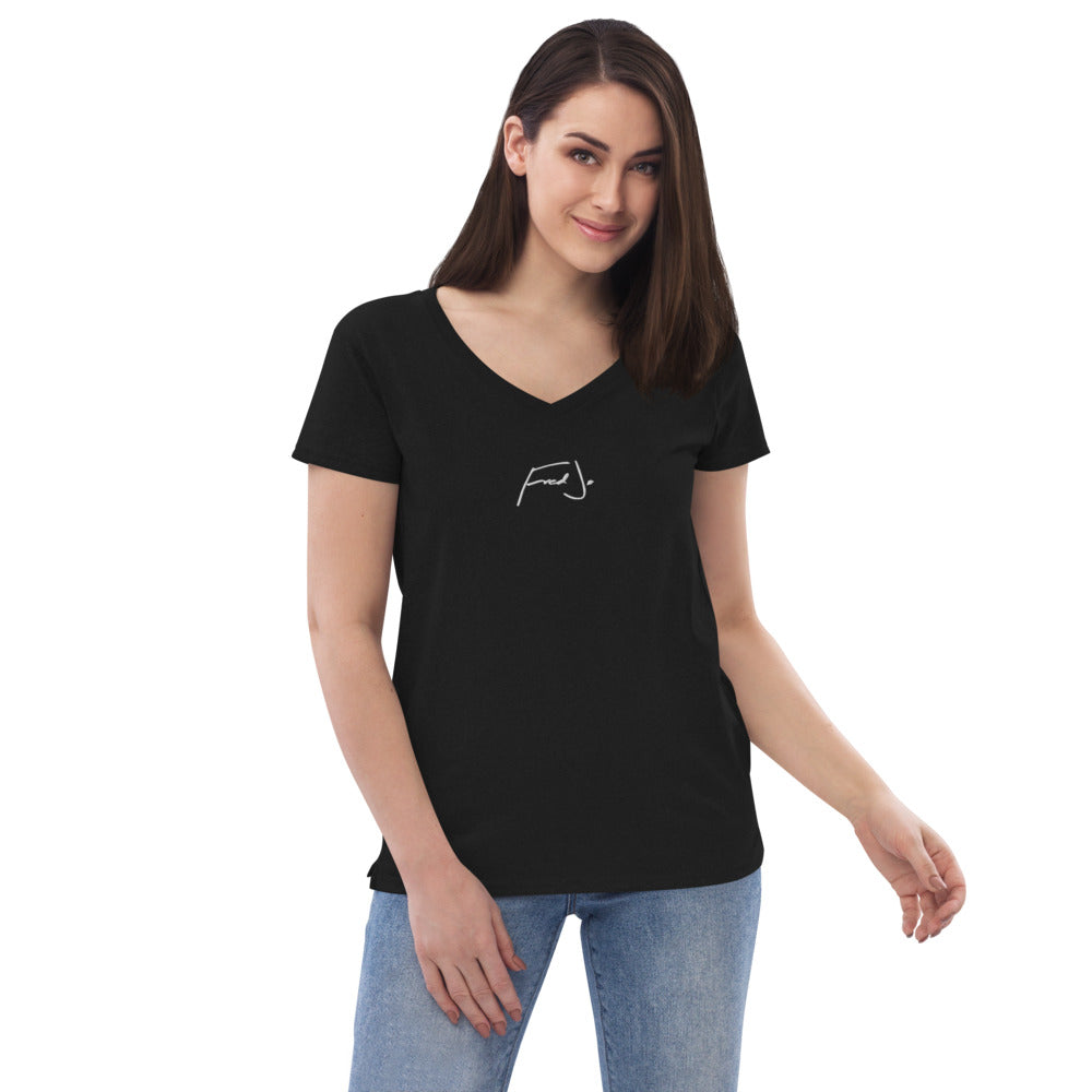 Fred Jo Women’s recycled v-neck t-shirt - Fred jo Clothing