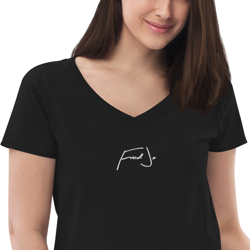 Fred Jo Women’s recycled v-neck t-shirt - Fred jo Clothing