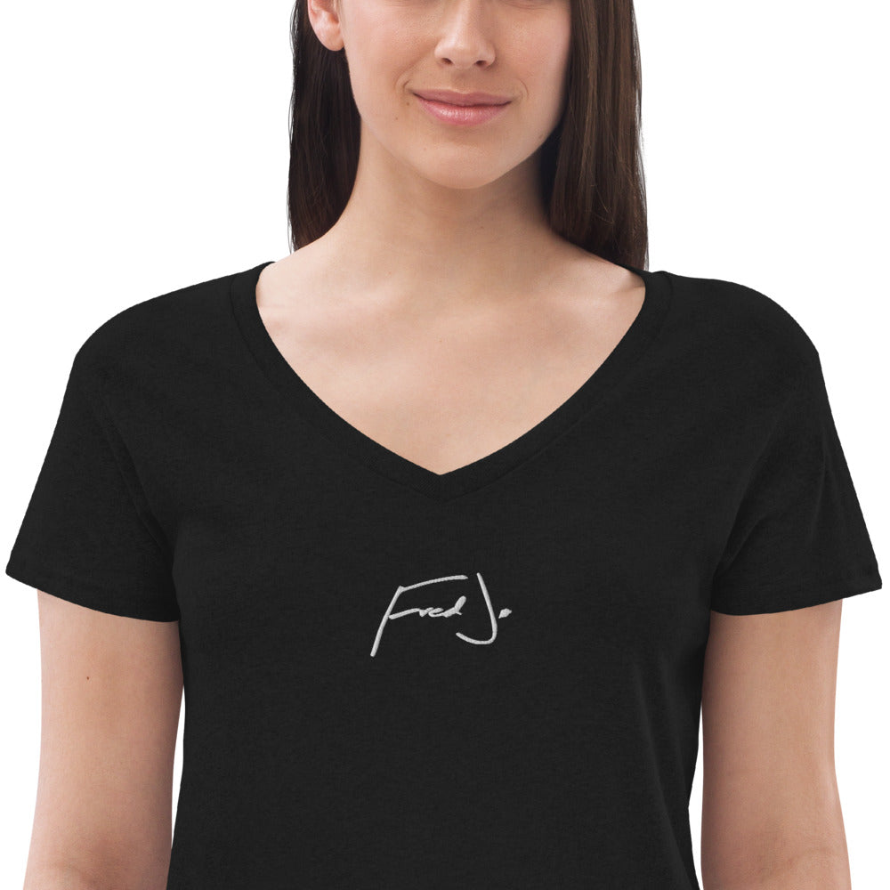 Fred Jo Women’s recycled v-neck t-shirt - Fred jo Clothing
