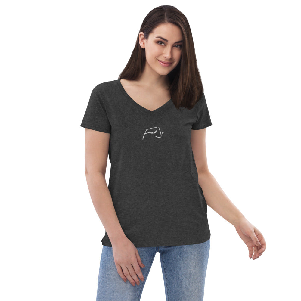 Fred Jo Women’s recycled v-neck t-shirt - Fred jo Clothing
