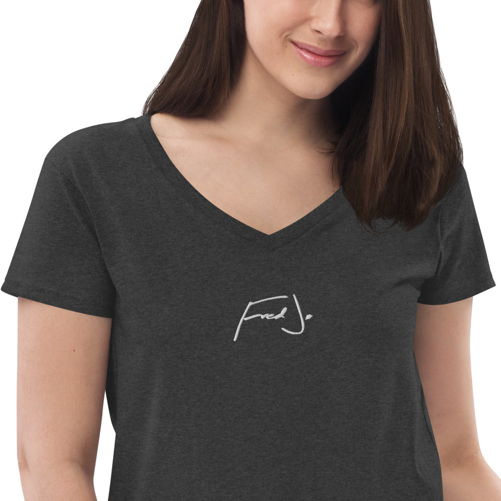 Fred Jo Women’s recycled v-neck t-shirt - Fred jo Clothing