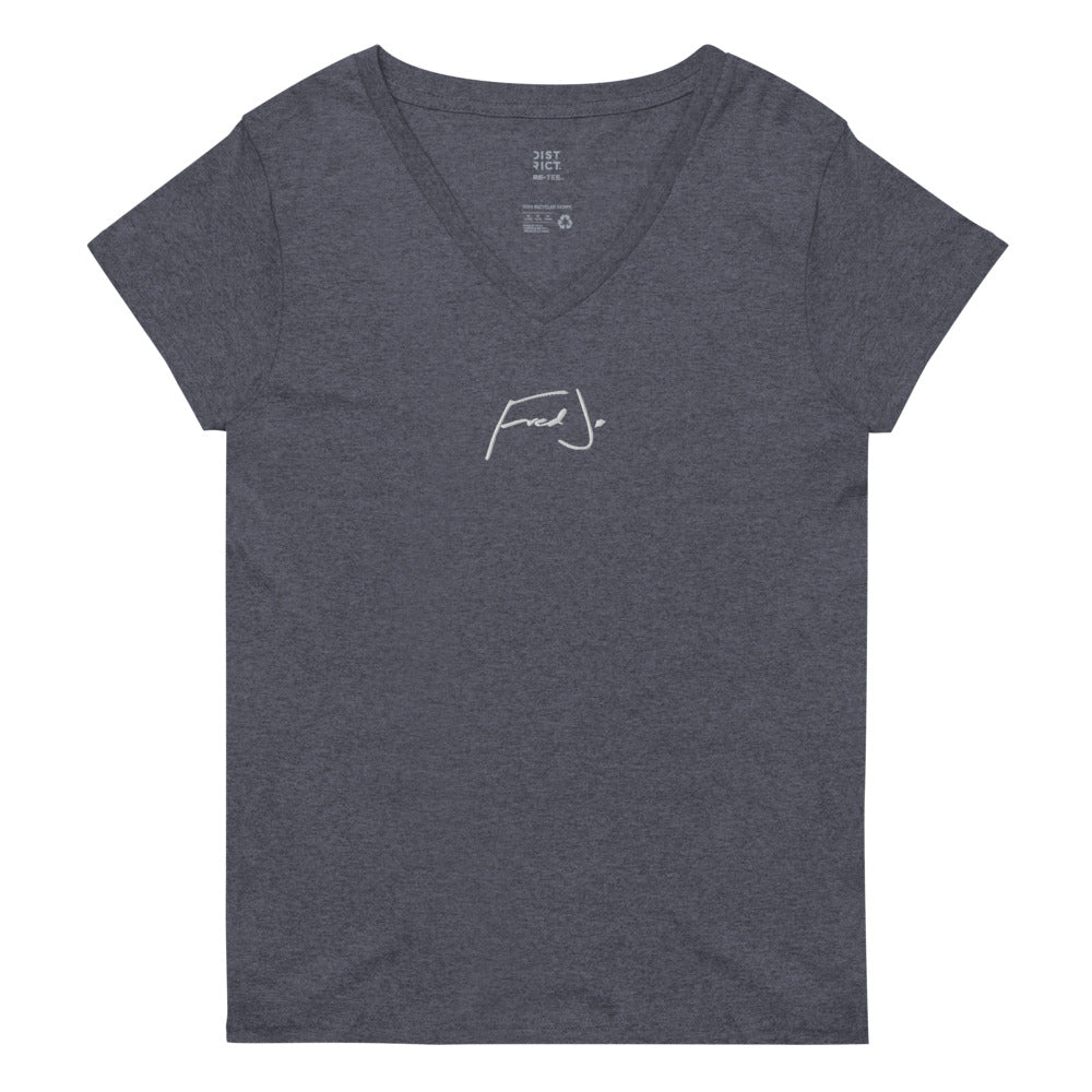 Fred Jo Women’s recycled v-neck t-shirt - Fred jo Clothing