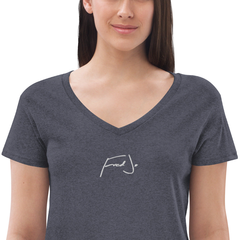 Fred Jo Women’s recycled v-neck t-shirt - Fred jo Clothing