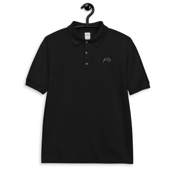Fred Jo Black Embroidered Polo Shirt - Fred jo Clothing