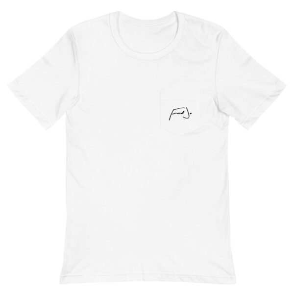 Fred Jo White Unisex Pocket T-Shirt - Fred jo Clothing