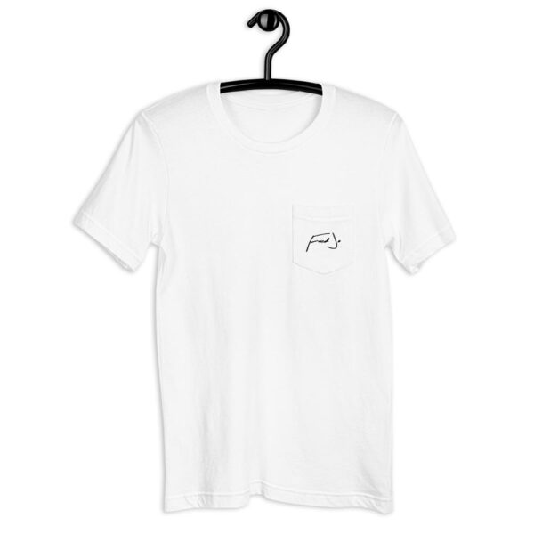 Fred Jo White Unisex Pocket T-Shirt - Fred jo Clothing