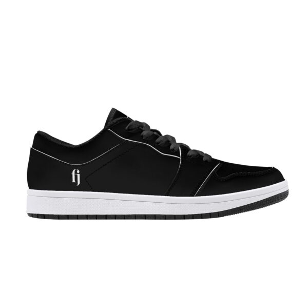 Fred Jo All Black Low-Top Leather Sneakers - Fred jo Clothing