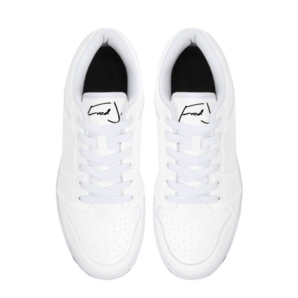 Fred Jo All White Low-Top Leather Sneakers - Fred jo Clothing