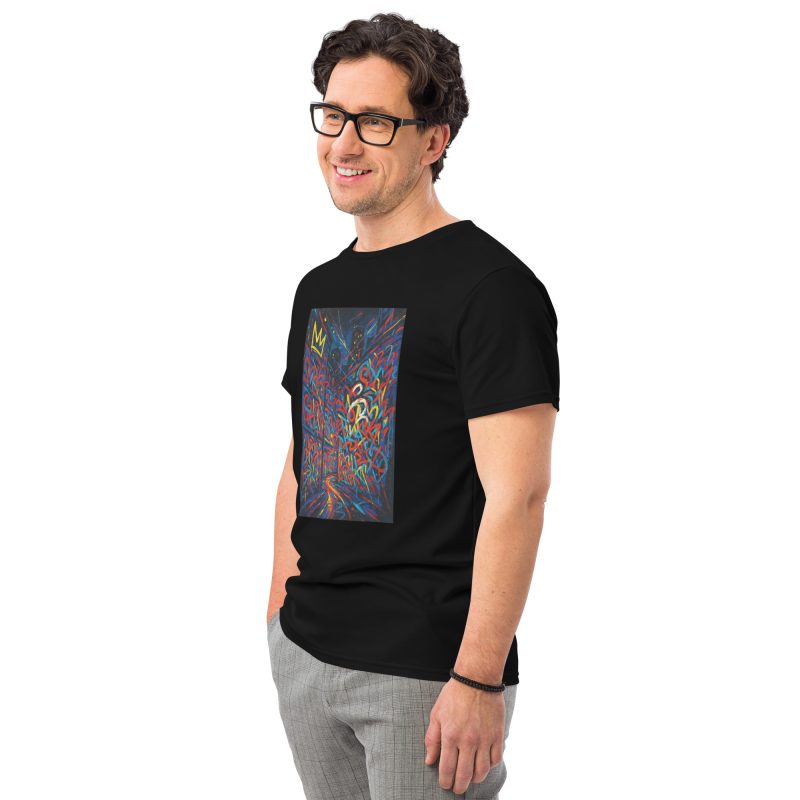 From Street to Galleries – Men's Premium Cotton T-Shirt Inspired by Basquiat - Image 3