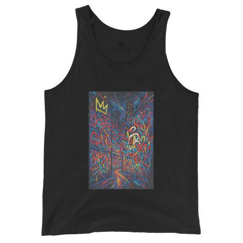 From Street to Galleries – Unisex Premium Cotton Tank Top Inspired by Basquiat