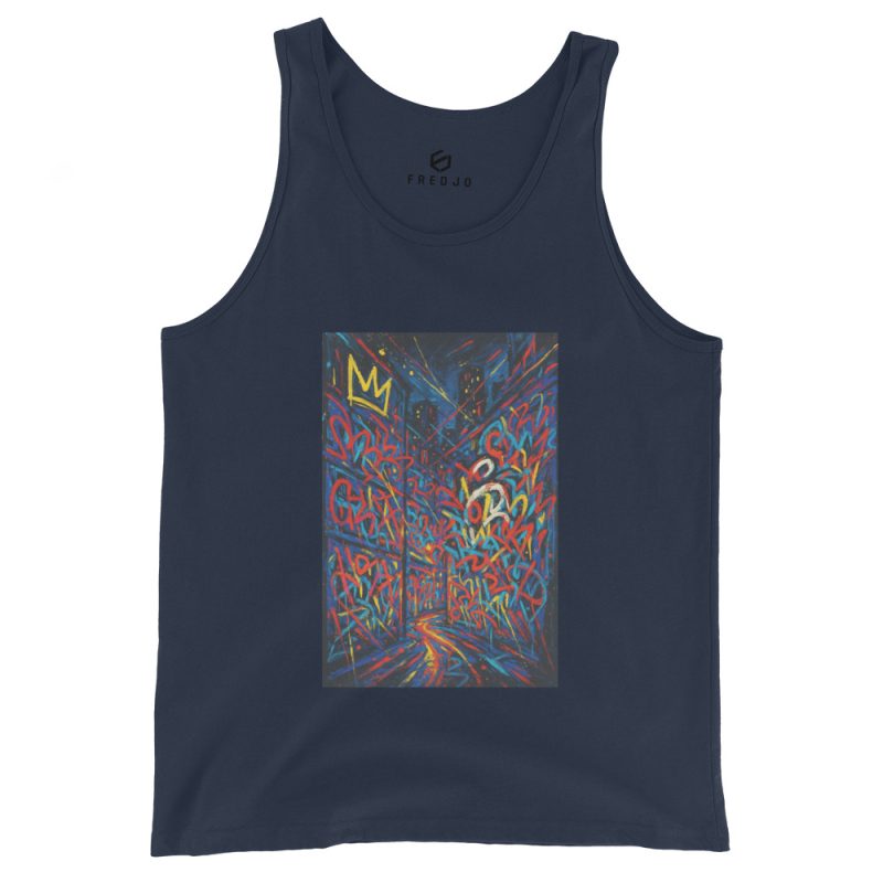 From Street to Galleries – Unisex Premium Cotton Tank Top Inspired by Basquiat - Image 4