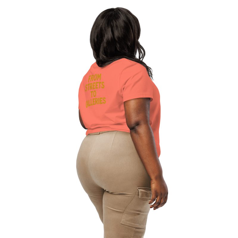 From Street to Galleries" – Women's Organic Ribbed Neck T-Shirt Inspired by Basquiat - Image 10
