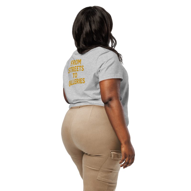From Street to Galleries" – Women's Organic Ribbed Neck T-Shirt Inspired by Basquiat - Image 19